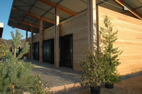 maison en bois avec bardage