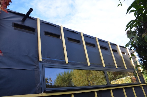 Extension bois toit ventilé Extension bois toit ventilé
