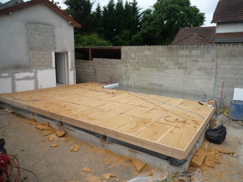 Extension en bois dalle bois