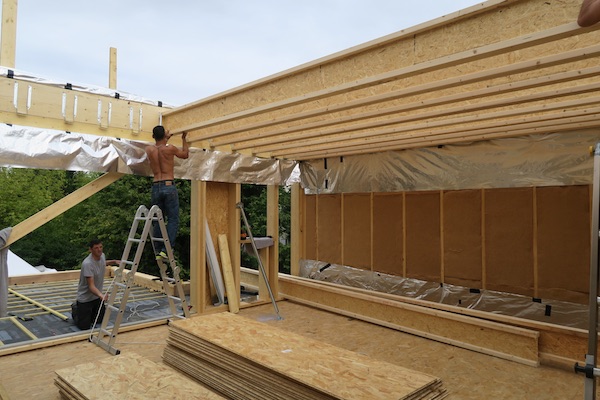 Poutres en i maison bois