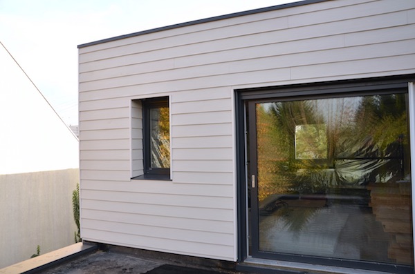 extension bois bardage james hardie