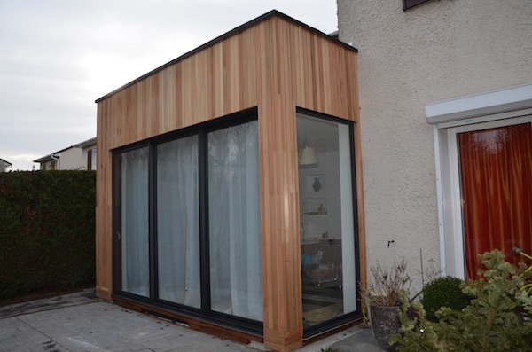 Extension bois angle fenêtres Extension bois angle fenêtres
