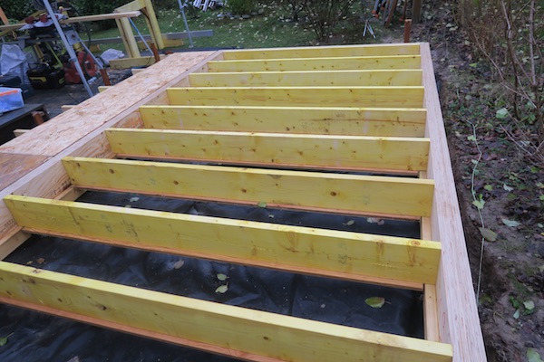 Construction du plancher en bois