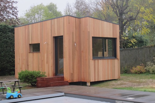 Maison ossature bois bardage red cedar