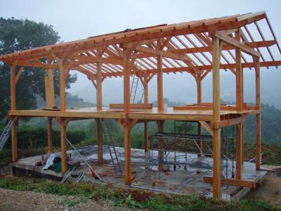 Maison en bois Poteaux poutres