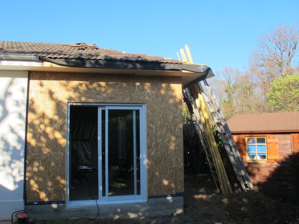 Extension en bois avec isolation thermique par l'extrieur