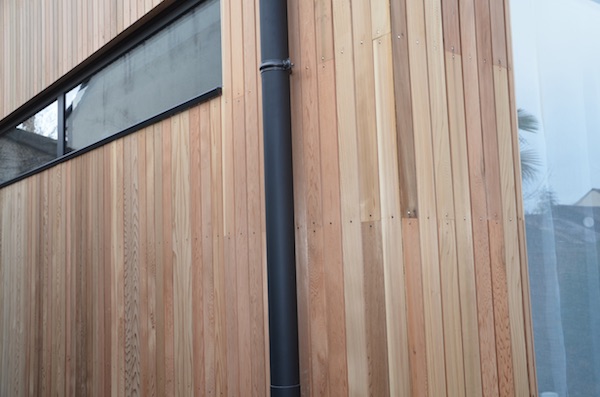 Extension bois détail bardage red cedar Extension bois détail bardage red cedar