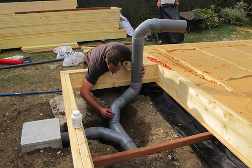 Plancher en bois de maison ossature bois