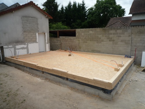 Extension en bois dalle bois