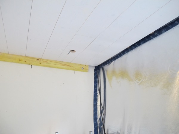 Extension en bois plafond Sapisol