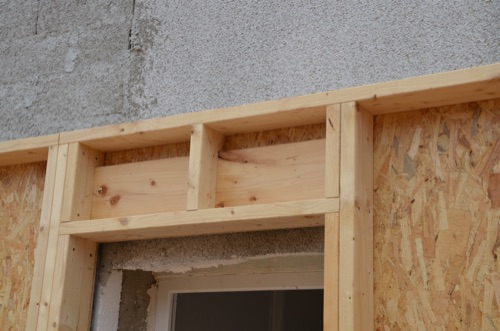 Extension en bois linteau bois