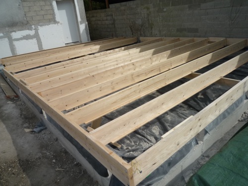 Extension en bois dalle bois