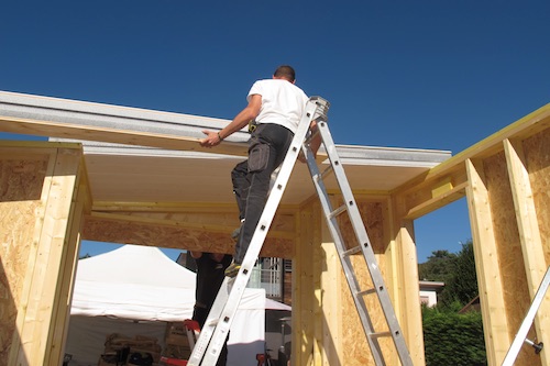 Construction du toit maison ossature bois