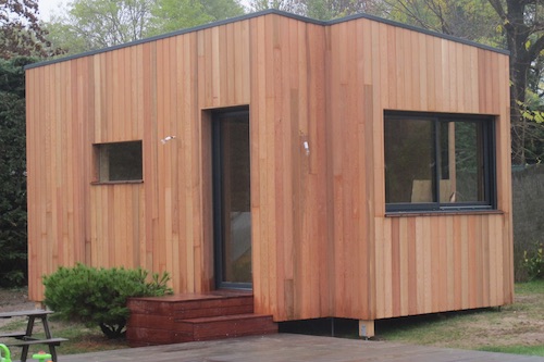 Maison ossature bois bardage red cedar