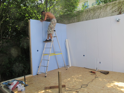 Construction d'un studio en bois