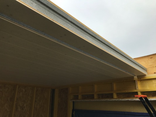 Extension en bois - construction toit