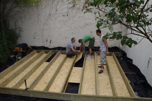 Bureau de jardin plancher isol